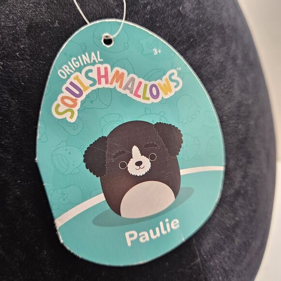 Squishmallows Black & White Puppy Dog Paulie Plush Stuffed Animal 14" - Picture 2 of 7